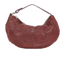 Mini Hobo Bag, Leather, Burgundy, MII, 2*